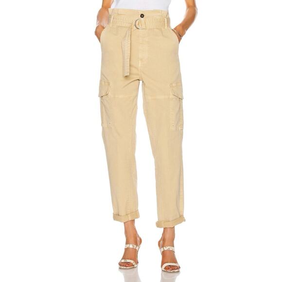 Frame Safari Belted Cargo Khaki High Rise Paperbag Waist Utility Pants - Picture 1 of 7